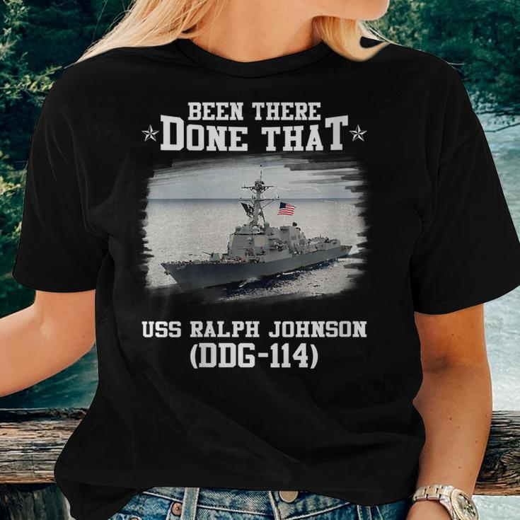 Womens Uss Ralph Johnson Ddg-114 Destroyer Class Veteran Father Day Women T-shirt Gifts for Her