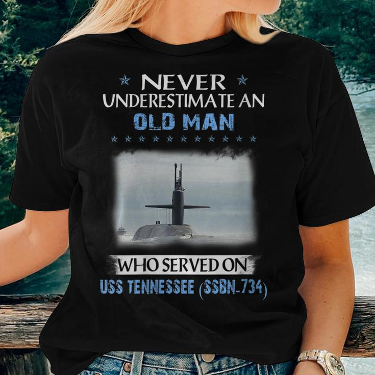 Womens Uss Tennessee Ssbn-734 Submarine Veterans Day Father Day Women T-shirt Gifts for Her