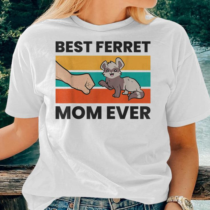 Best Ferret Mom Ever Ferret Owner Mama Pet Ferrets Women T-shirt Gifts for Her