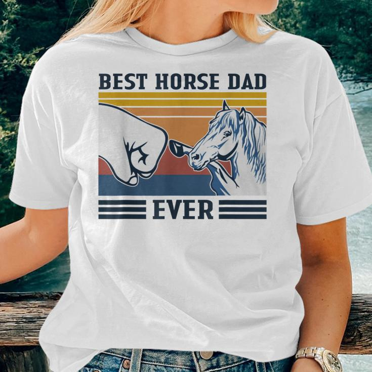 Best Horse Dad Ever Funny Horse Lover Vintage Fathers Day Women T-shirt Gifts for Her