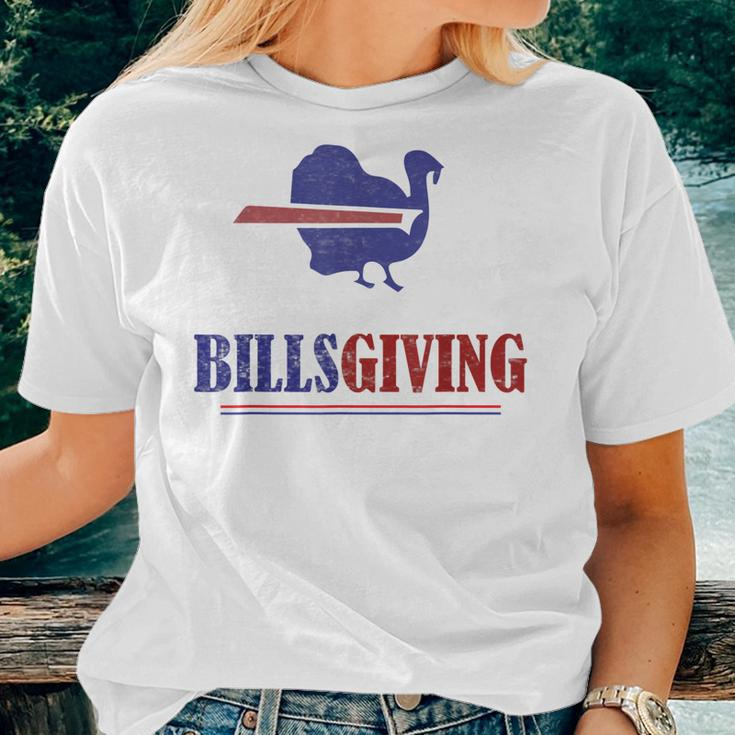 Billsgiving Happy Thanksgiving Chicken American Football Women T-shirt Gifts for Her