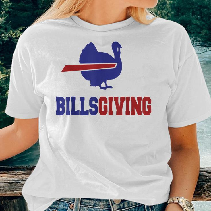 Billsgiving Happy Thanksgiving Chicken Football Women T-shirt Gifts for Her