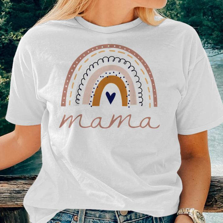Boho Rainbow Mama Mom Mommy New Mom Women T-shirt Gifts for Her