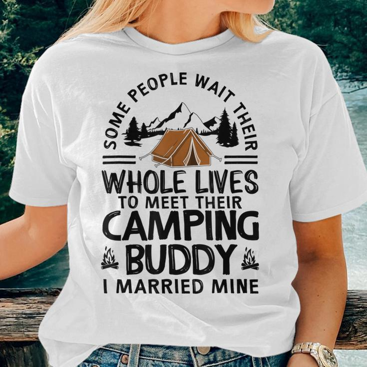 Cool Camping Buddies Gift For Men Women Funny Husband & Wife Women T-shirt Gifts for Her