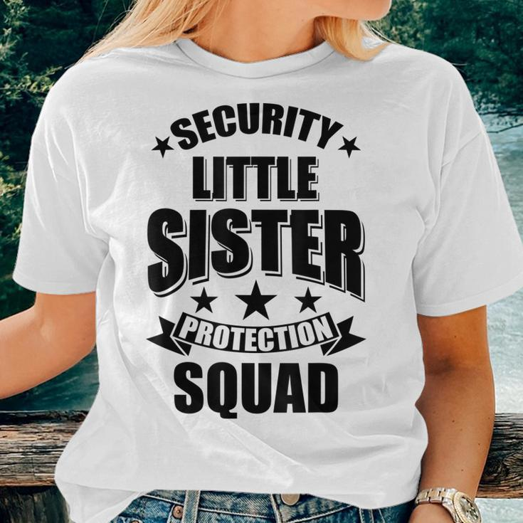 Cute Security Little Sister Protection Squad Women T-shirt Gifts for Her