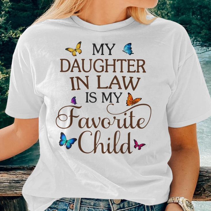 My Daughter-In-Law Is My Favorite Child Butterfly Family Women T-shirt Gifts for Her