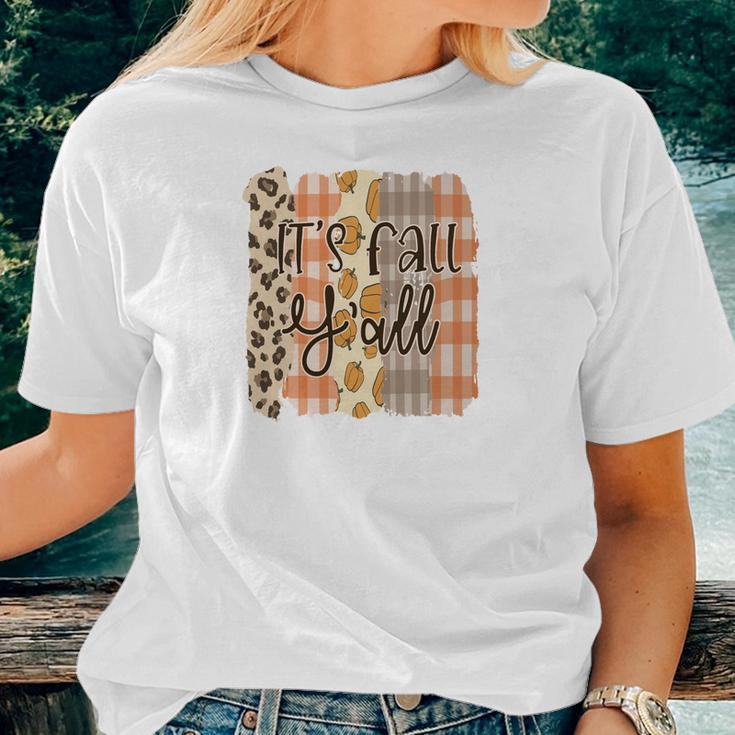 Fall It Is Fall Yall Thanksgiving Women T-shirt Gifts for Her