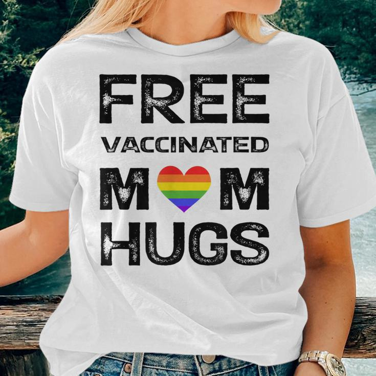 Gay Pride Lesbian Free Vaccinated Mom Hugs Lgbt Women T-shirt Gifts for Her