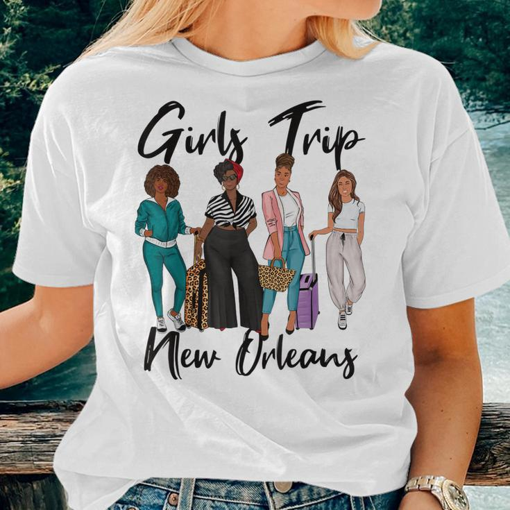 Girls Trip New Orleans For Melanin Afro Black Vacation Women Women T-shirt Gifts for Her
