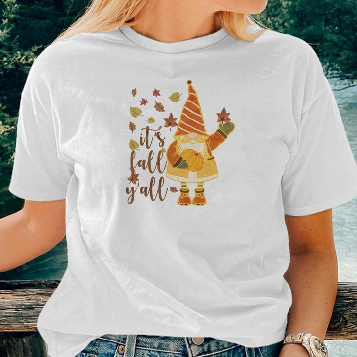 Gnomes It Is Fall Yall Women T-shirt Gifts for Her