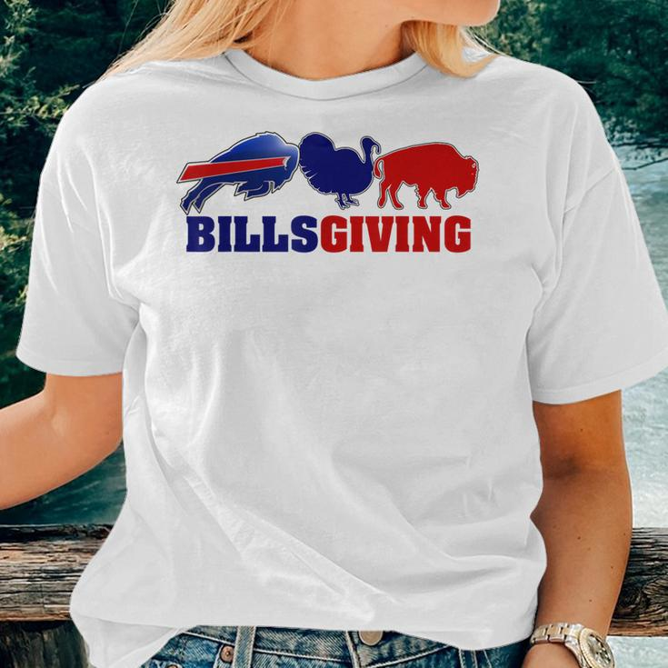 Happy Billsgiving Chicken Football Lover Thanksgiving Turkey Women T-shirt Gifts for Her