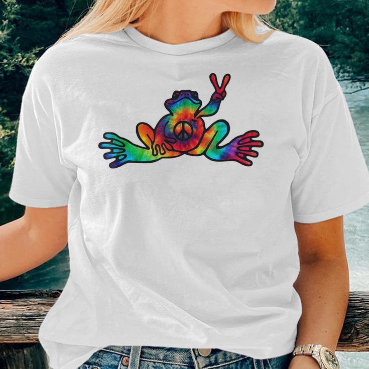 T-shirt Peace Frogs Gildan Y2K – Violet, Taille L, Tie-dye, Hippie, Art, Pour Homme, Occasion !