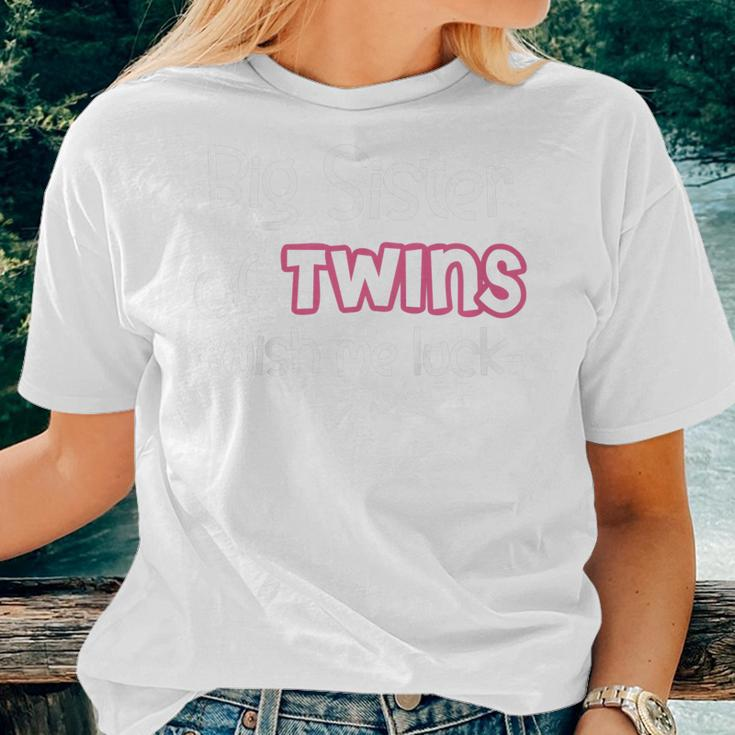 Kids Big Sister Of Twins Promoted To Big Brother Women T-shirt Gifts for Her