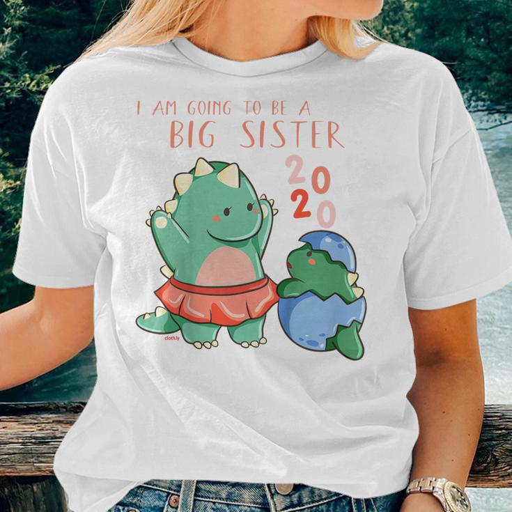 Kids Im Going To Be A Big Sister 2020 Dinosaur Women T-shirt Gifts for Her