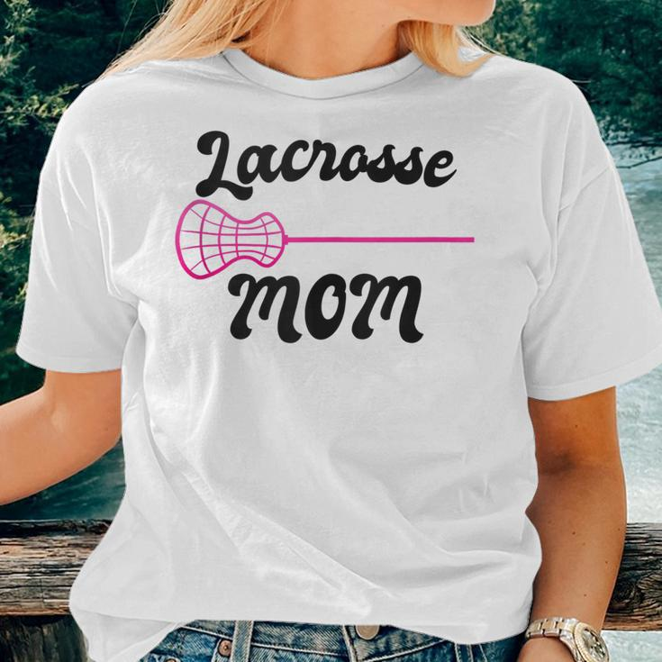 Lacrosse Stick Intercrosse Team Sport Mother Mom Women T-shirt Gifts for Her