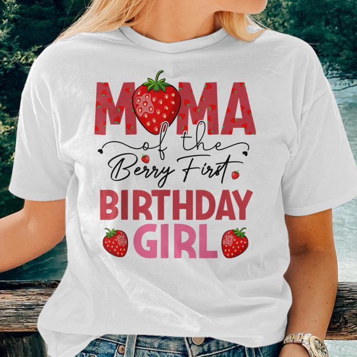 Mama Of The Berry First Birthday Girl Sweet Strawberry Women T-shirt Gifts for Her