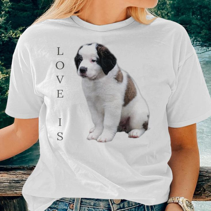 Saint Bernard Women Men Kids Love Dog Mom Dad Pet Women T-shirt Gifts for Her
