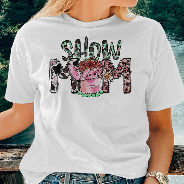 Show Mama Pig Mom Floral Country Farm Life Farm Girl Farmer Women T-shirt Gifts for Her