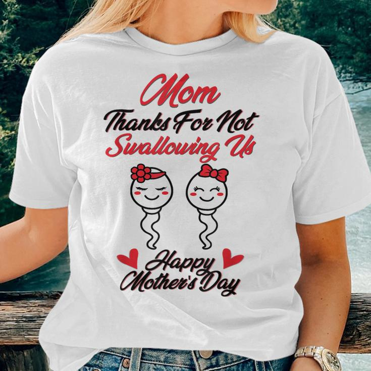 Thanks For Not Swallowing Us Happy Fathers Day Women T-shirt Gifts for Her