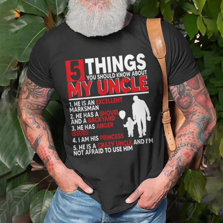 5 Things You Should Know About My Uncle Happy Fathers Day Old Men T-shirt Gifts for Old Men