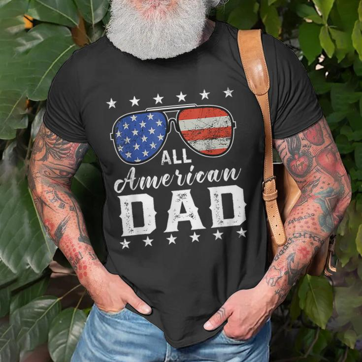 All American Dad 4Th Of July Usa America Flag Sunglasses Old Men T-shirt Gifts for Old Men