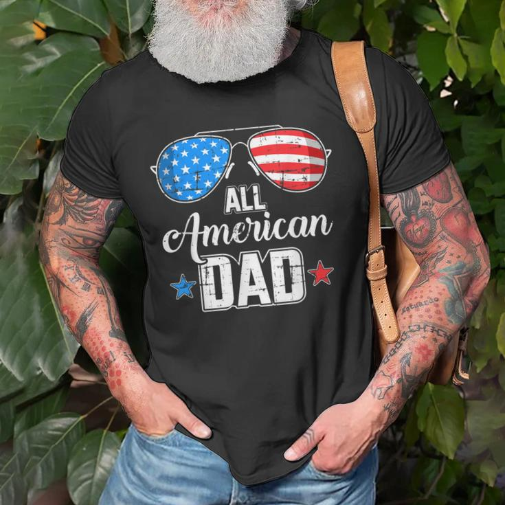 All American Dad Us Flag Sunglasses For Matching 4Th Of July Gift For Mens Old Men T-shirt Gifts for Old Men
