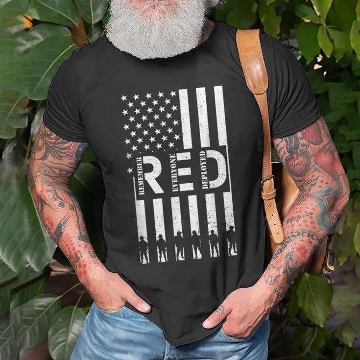 Army American Flag Red Friday Remember Everyone Deployed Old Men T-shirt Gifts for Old Men