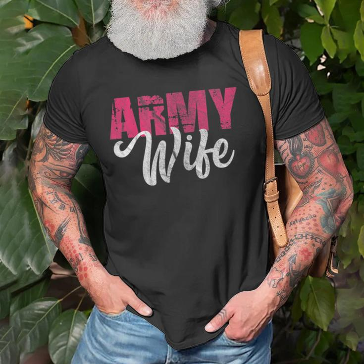 Army Wife Military Soldier Veterans Day Vintage Gift For Womens Old Men T-shirt Gifts for Old Men