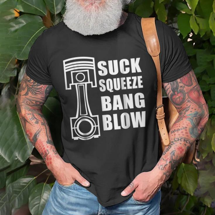 Auto Automotive Mechanic Engine Piston Graphic Old Men T-shirt Gifts for Old Men