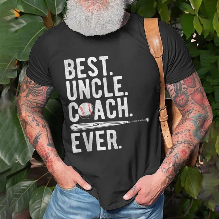 Baseball Best Uncle Coach Ever Proud Dad Daddy Fathers Day Gift For Mens Old Men T-shirt Gifts for Old Men