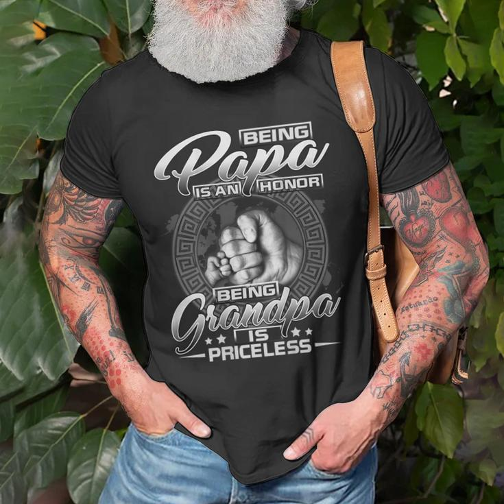 Being A Papa Is An Honor Being A Grandpa Is Priceless Gift For Mens Old Men T-shirt Gifts for Old Men
