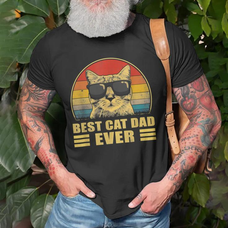 Best Cat Dad Ever Bump Fit Fathers Day Gift Daddy For Men Old Men T-shirt Gifts for Old Men