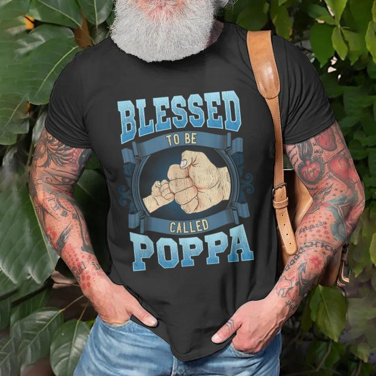 Blessed To Be Called Poppa Gifts Poppa Fathers Day Gift For Mens Old Men T-shirt Gifts for Old Men