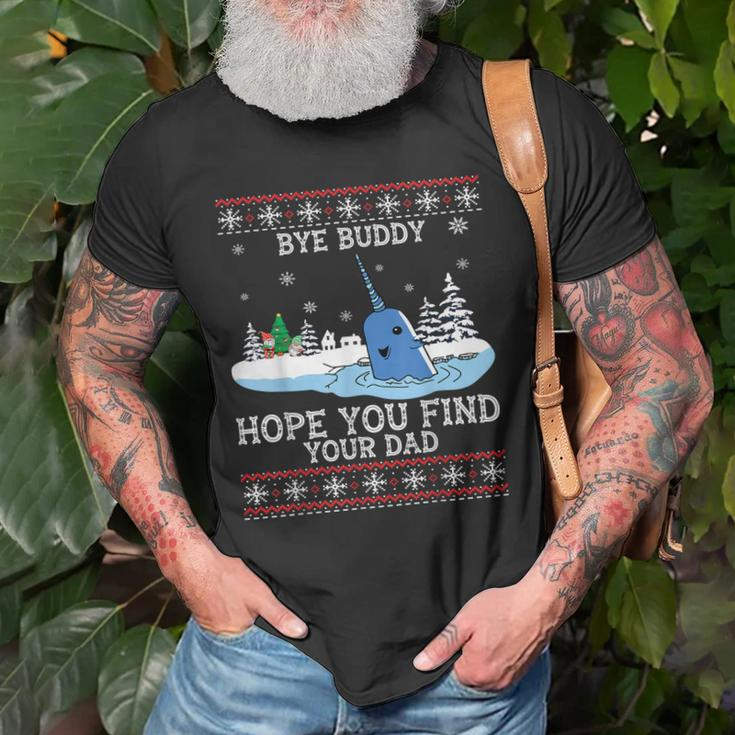 Byebuddyhopeyou Find Your Dad Whale Ugly Xmas Sweater Old Men T-shirt Gifts for Old Men