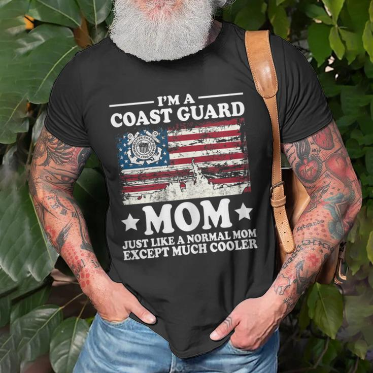 Coast Guard Mom American Flag Military Family Gift Gift For Womens Old Men T-shirt Gifts for Old Men