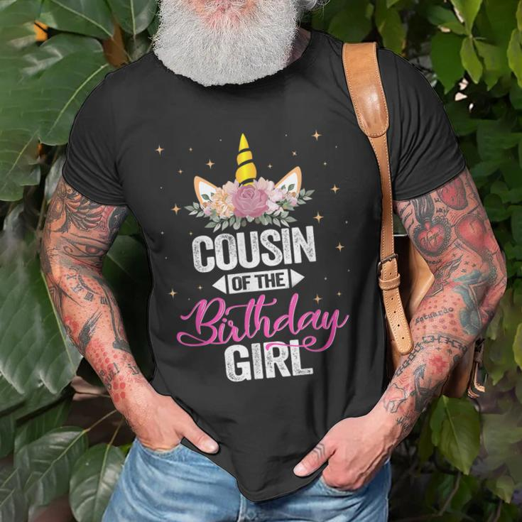 Cousin Of The Birthday Girl Father Gift Unicorn Birthday Old Men T-shirt Gifts for Old Men