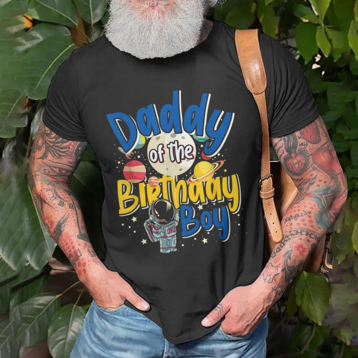 Daddy Of The Birthday Boy Father Gift Astronaut Birthday Old Men T-shirt Gifts for Old Men