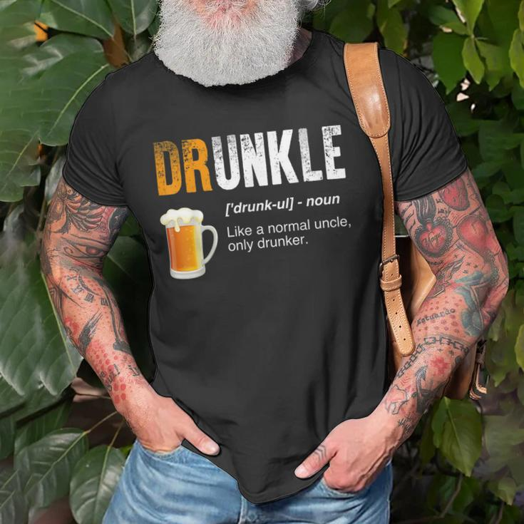Drunkle Like A Normal Uncle Only Drunker Funny Beer Gift For Mens Old Men T-shirt Gifts for Old Men