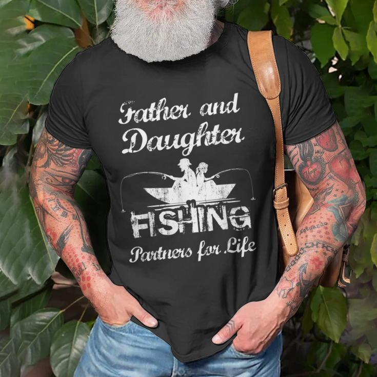 Father & Daughter Fishing Partners For Life Fathers Day Gift For Mens Old Men T-shirt Gifts for Old Men