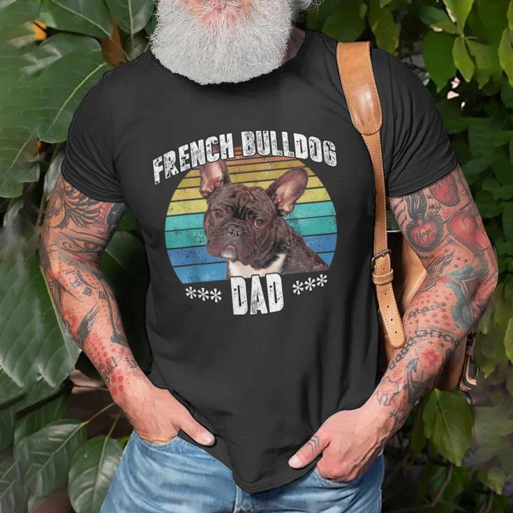 French Bulldog Frenchie Brindle Dad Daddy Fathers Day Gift Old Men T-shirt Gifts for Old Men