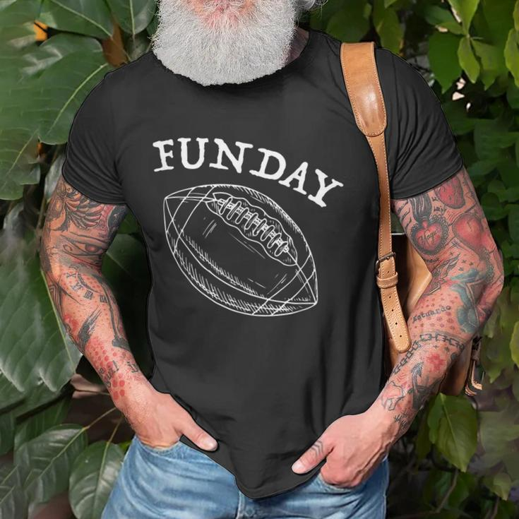 Funday American Football Dad Fathers Day Son Daddy Matching Old Men T-shirt Gifts for Old Men