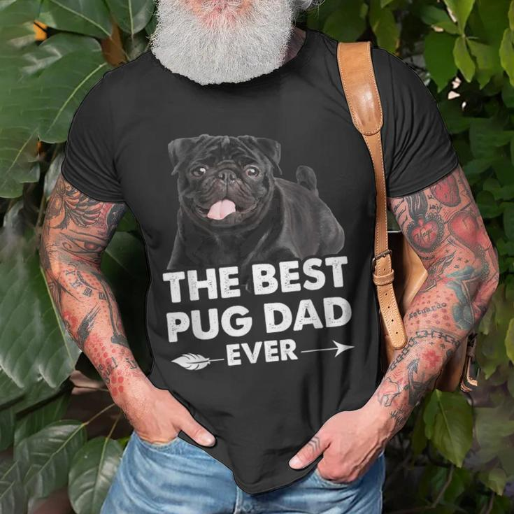 Funny Best Pug Dad Ever Black Pug Owner Fathers Day Old Men T-shirt Gifts for Old Men