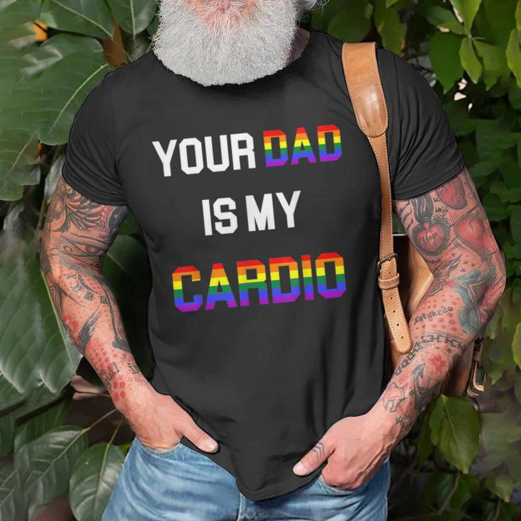 Funny Quote Your Dad Is My Cardio Lgbt Lgbtq Old Men T-shirt Gifts for Old Men