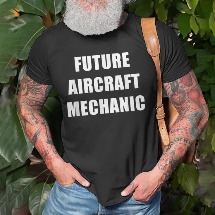 Future Aircraft Mechanic Job Work On Fixing Airplanes Old Men T-shirt Gifts for Old Men