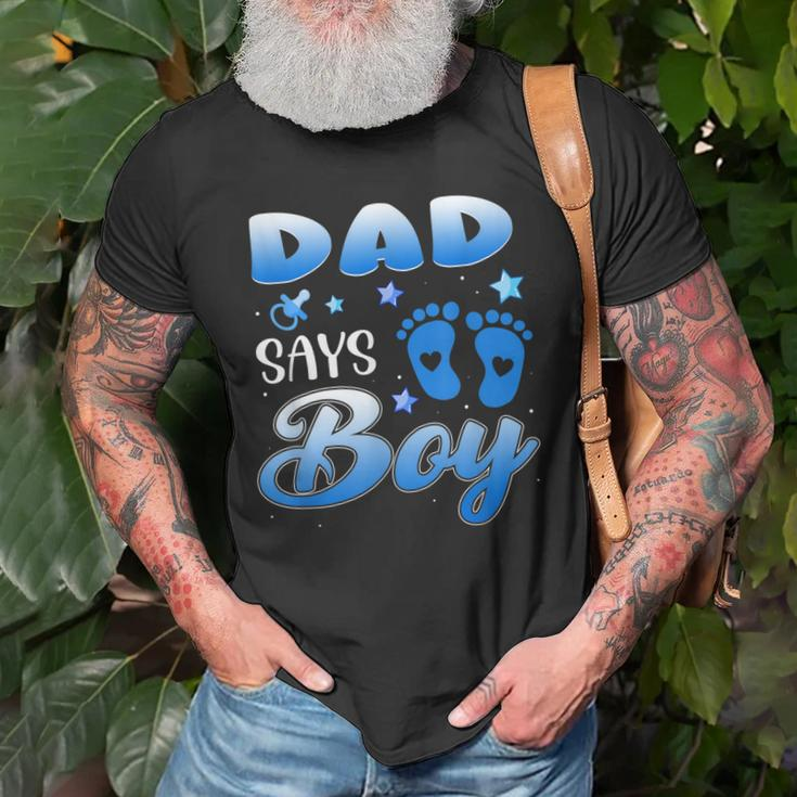 Gender Reveal Dad Says Boy Baby Party Matching Family Old Men T-shirt Gifts for Old Men