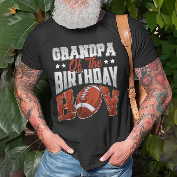 Grandpa Football Birthday Boy Family Baller Bday Party Old Men T-shirt Gifts for Old Men