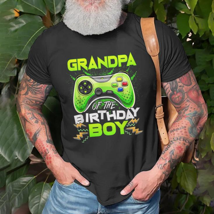 Grandpa Of The Birthday Boy Matching Video Gamer Birthday Gift For Mens Old Men T-shirt Gifts for Old Men