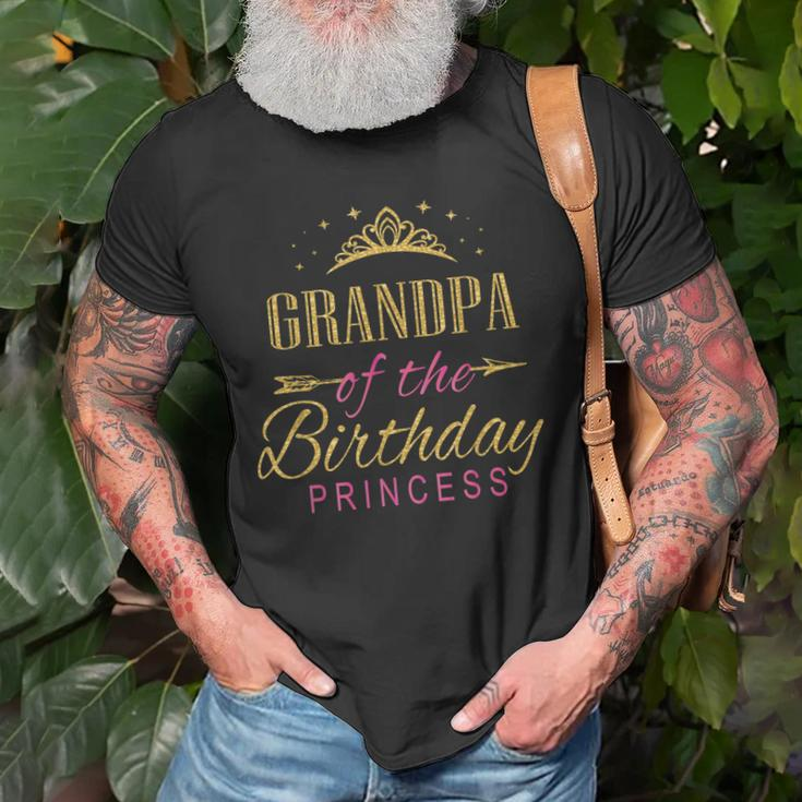 Grandpa Of The Birthday Princess Girls Party Old Men T-shirt Gifts for Old Men