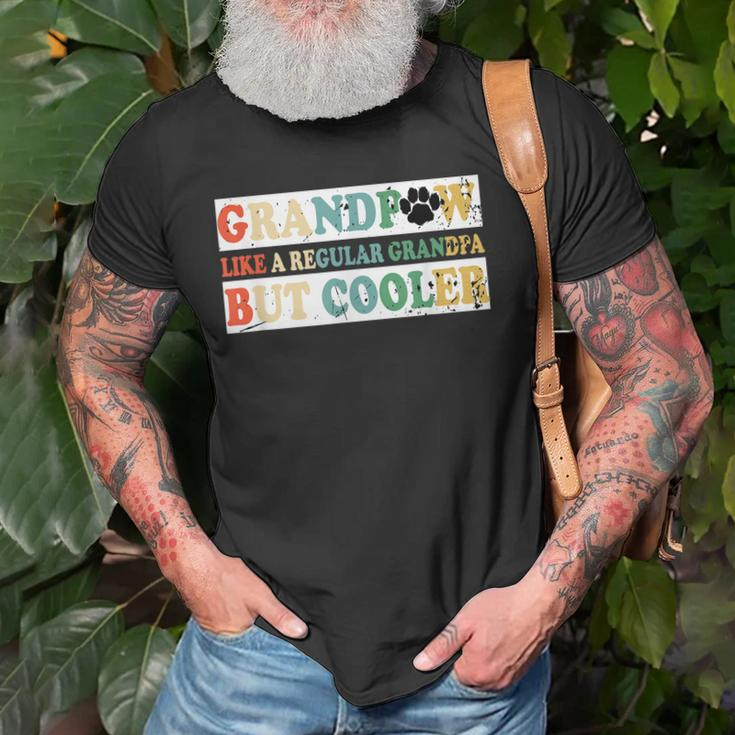 Grandpaw Like A Regular Grandpa But Cooler Vintage Retro Old Men T-shirt Gifts for Old Men