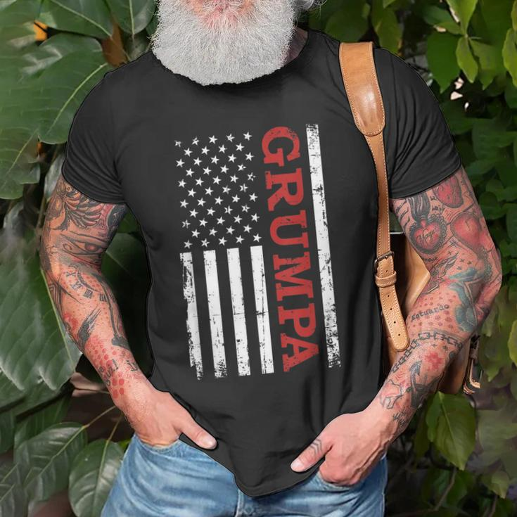 Grumpa Us American Vintage Flag For Grandpa Gift For Mens Old Men T-shirt Gifts for Old Men